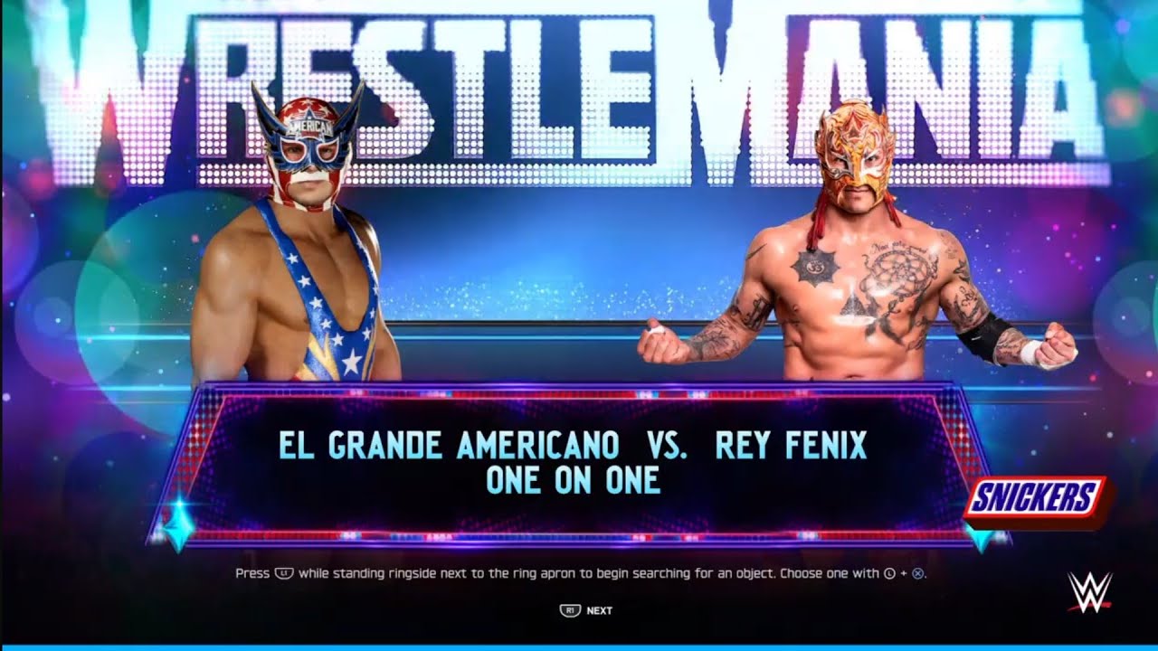 El Grande vs Rey Fenix. WrestleMania 41. WWE 2K25
