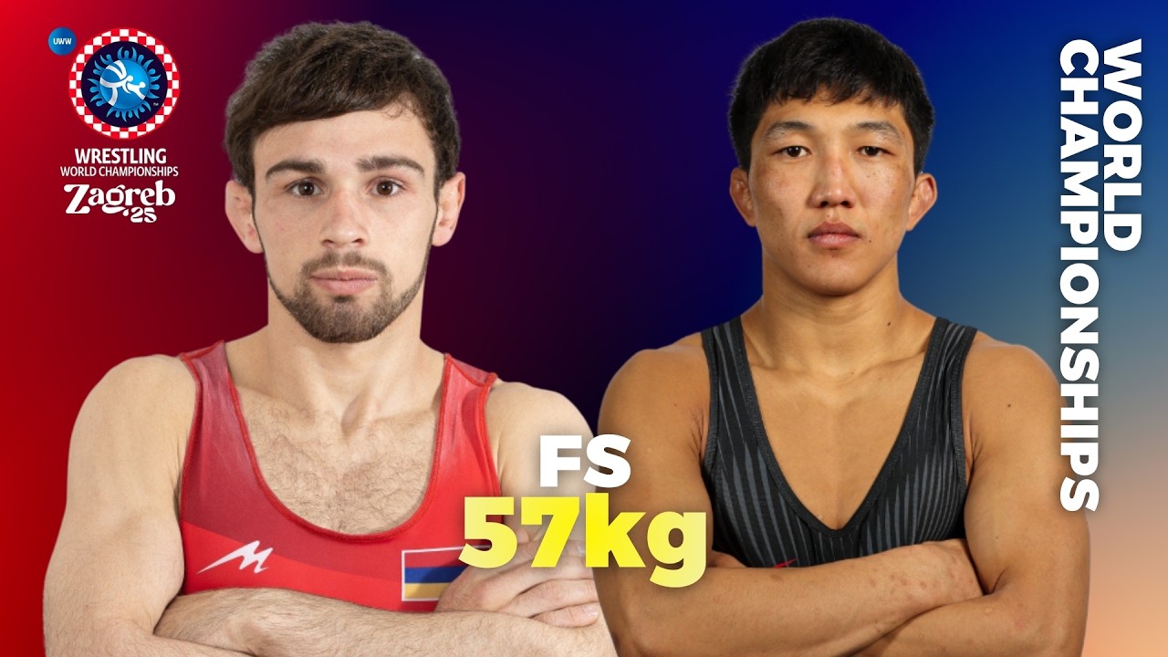 Arsen HARUTYUNYAN (ARM) vs. Munkh Erdene BATKHUYAG (MGL). WORLD WRESTLING CHAMPIONSHIPS 2025. 57 Kg