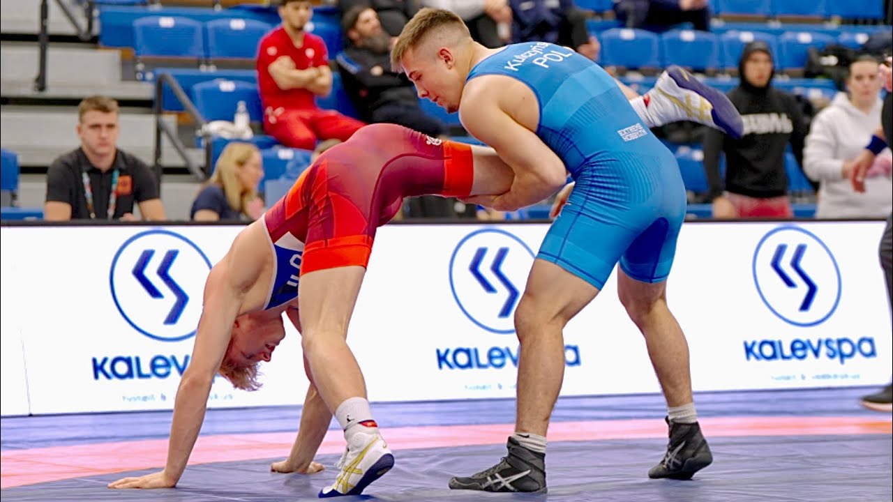 Joona Hakola (FIN) vs Daniel Kulczynski (POL) 65kg. Freestyle men wrestling tournament.