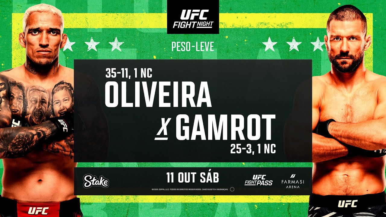 UFC Rio: Oliveira x Gamrot | 11 de Outubro | UFC Fight Pass