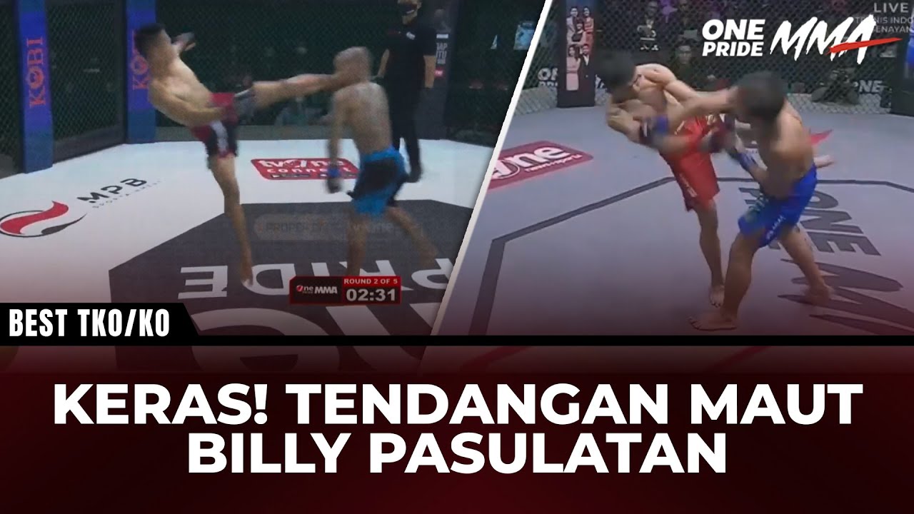 NGERI! Tendangan Maut Billy Pasulatan yang Bikin Lawan Pingsan di Tempat | Best KO/TKO One Pride MMA