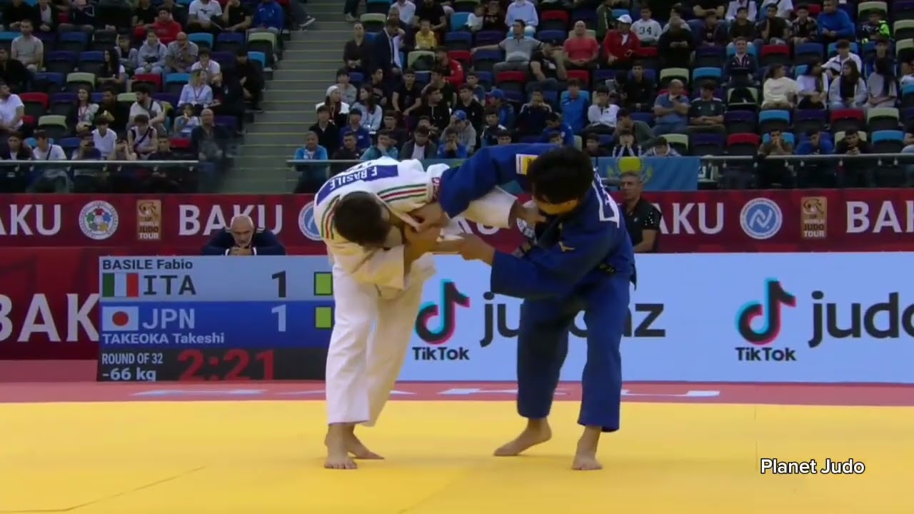 Fabio BASILE 🇮🇹 🆚️ Takeshi TAKEOKA 🇯🇵 | 2 раунд/-66кг | Большой Шлем Баку 2023