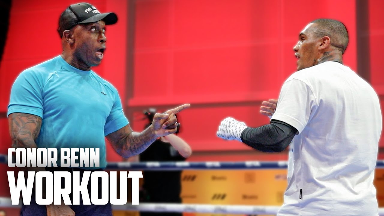 Conor Benn SPARS DAD IN RING at Media Workout - FULL WORKOUT | DAZN Boxing