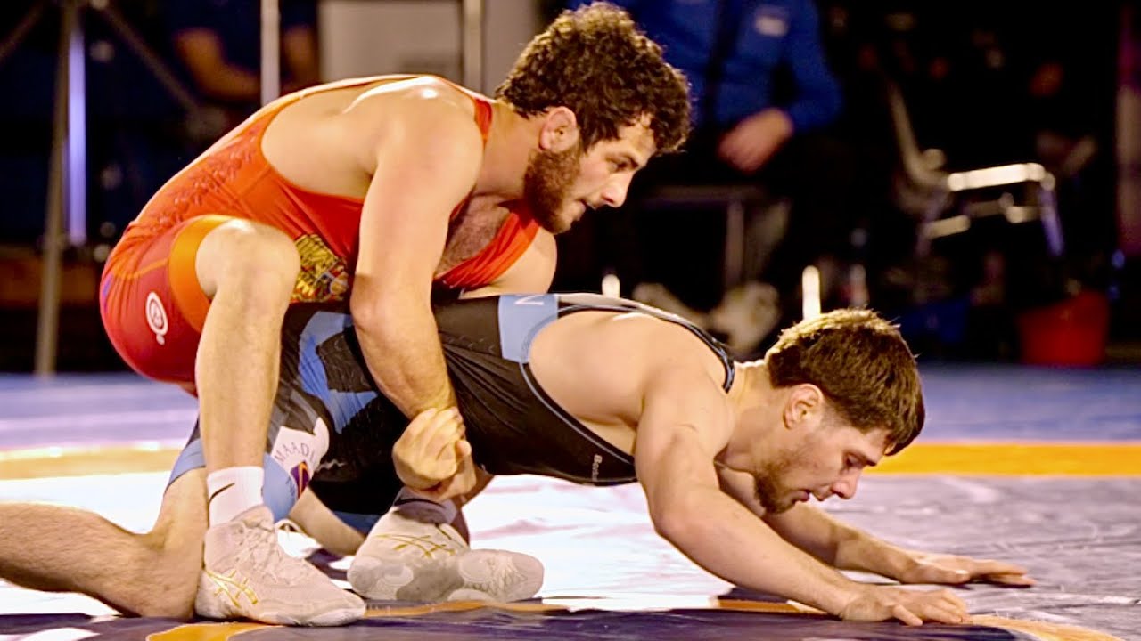 Armen Sukiasyan (ARM) vs Al-Bara Chopalaev (EST) 63kg. Greco-roman men wrestling tournament.