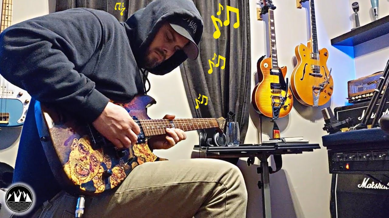 ROCKING GUITAR SOLO OFF THE TOP OF MY HEAD | RIPPING GUITAR IN A RECORDING STUDIO SESSION
