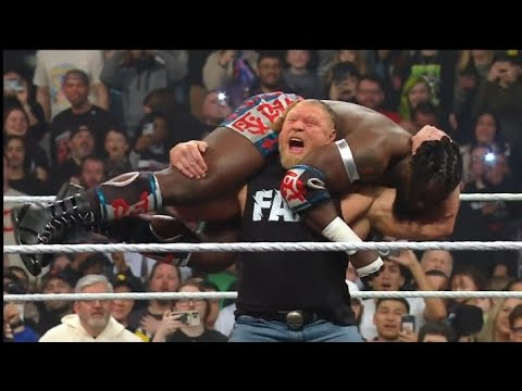 Brock Lesnar attacks Oba Femi _WWE Raw 23 March 2026