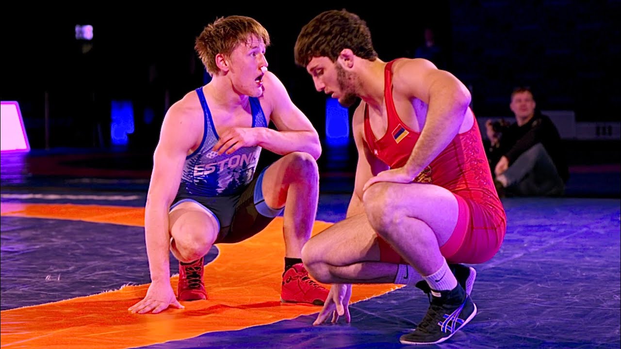 Gor Khacatryan (ARM) vs Artur Jeremejev (EST) 72kg. Greco-roman men wrestling tournament.