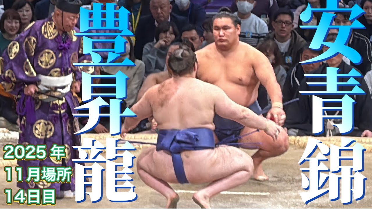 速報❗️豊昇龍vs安青錦【大相撲令和7年11月場所】14日目 2025/11/22 HOSHORYU vs AONISHIKI 九州場所 [NOV 2025 DAY14] 