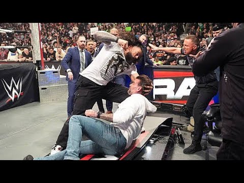 Roman Reigns brutally attacks CM Punk _ WWE RAW 23 March 2026
