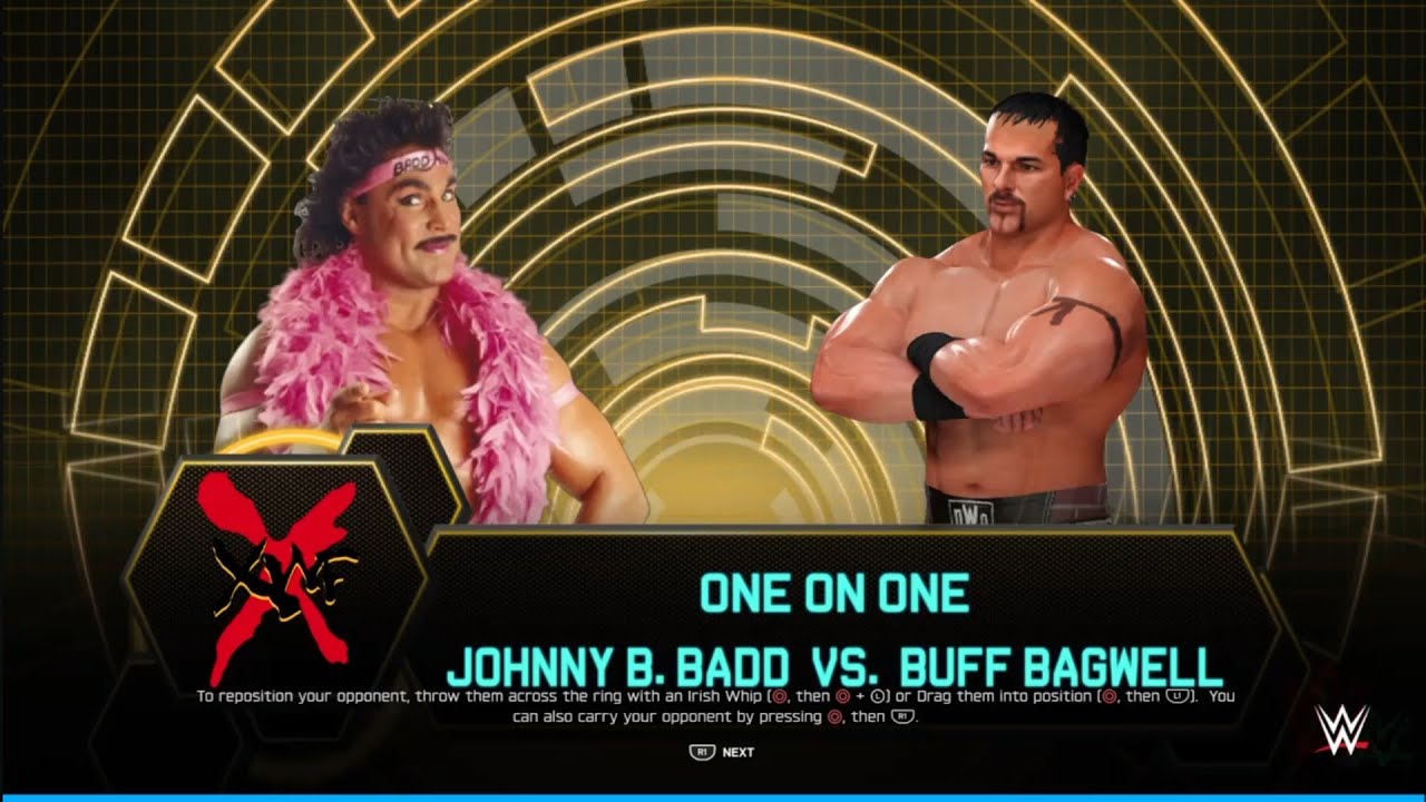 Johnny B Bad vs Buff Bagwell. XWF. WWE 2K25