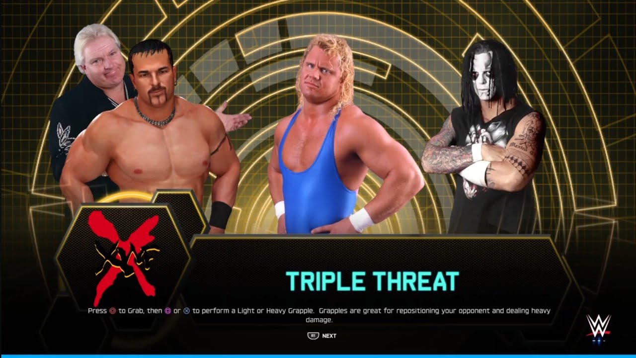 Buff vs Mr Perfect vs Vampiro. XWF. WWE 2K25