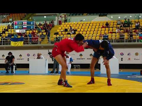 DZAGANISHVILI (GEO) VS PAPSHUOV (RUS). Youth M 79 kg. European SAMBO Championships 2021