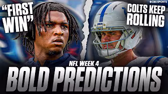 NFL Week 4 Bold Predictions: Cam Ward Gets First Win As Rookie vs Texans, Colts Stay Perfect + More