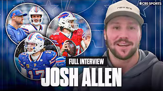 Josh Allen talks falling short of the Super Bowl, head coach Joe Brady, and praises Stefon Diggs