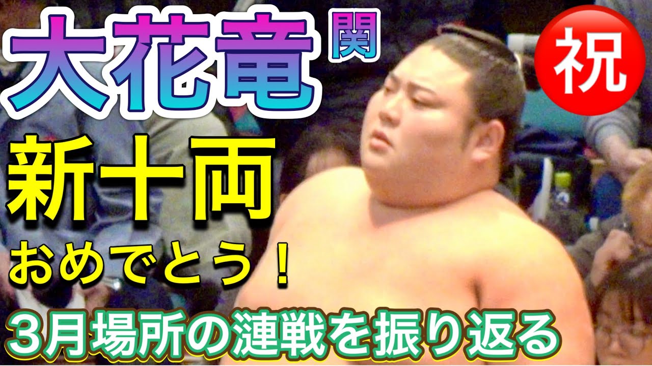 ㊗️大花竜 十両昇進 2026.3.25 大阪場所13日目の漣戦を振り返る OKARYU new juryo