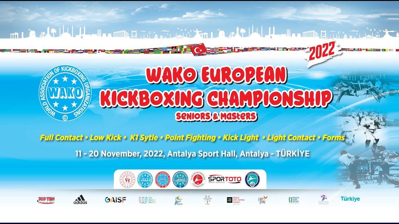 Tatami 1 WAKO European Championships Afternoon 15/11/2022