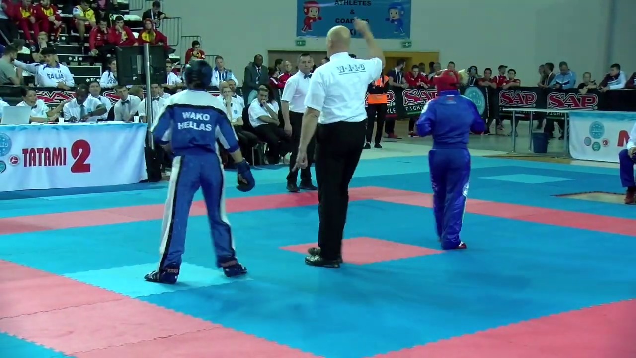Valentina Cabras v Vasiliki Mitropoulou WAKO World Championships 2019