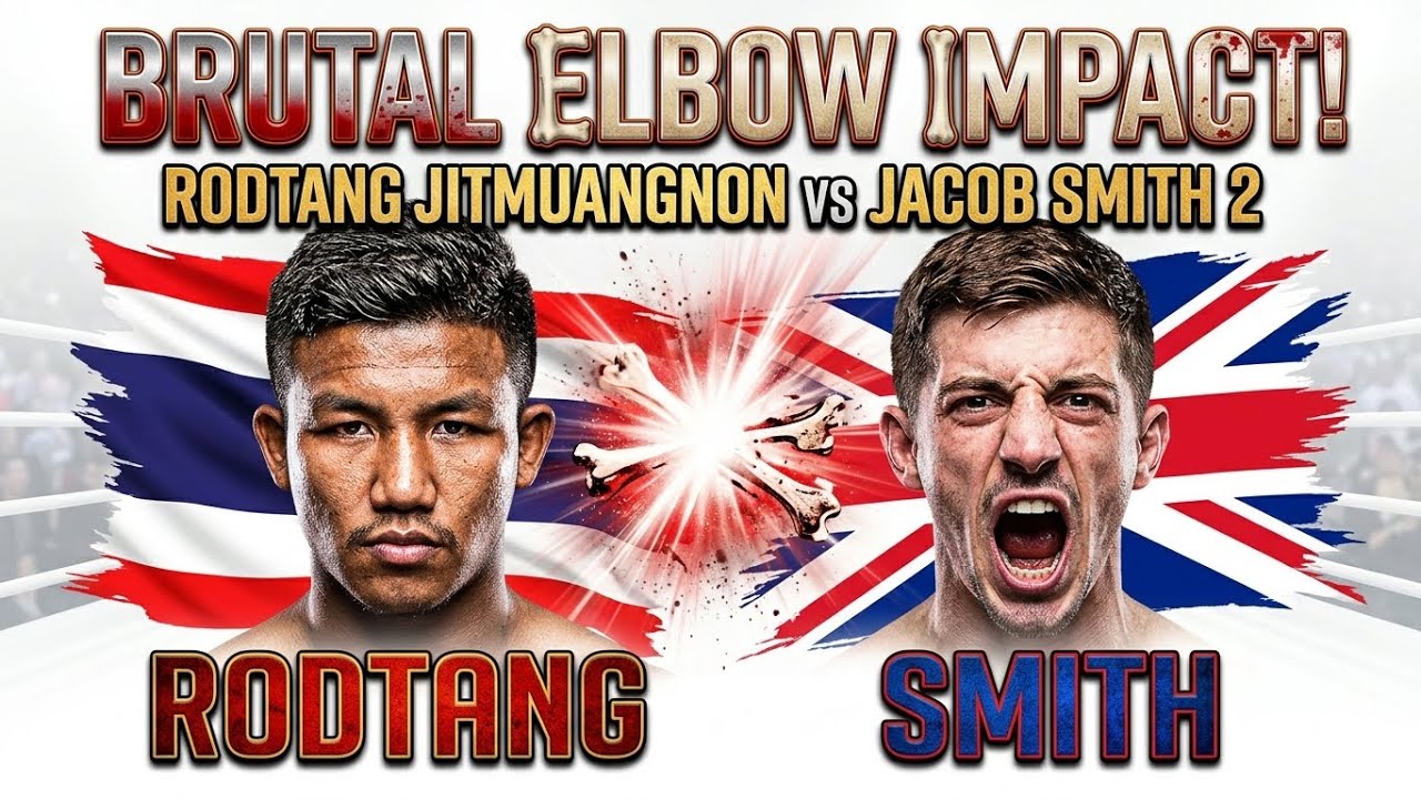 BRUTAL ELBOW IMPACT! Rodtang Jitmuangnon vs Jacob Smith 2