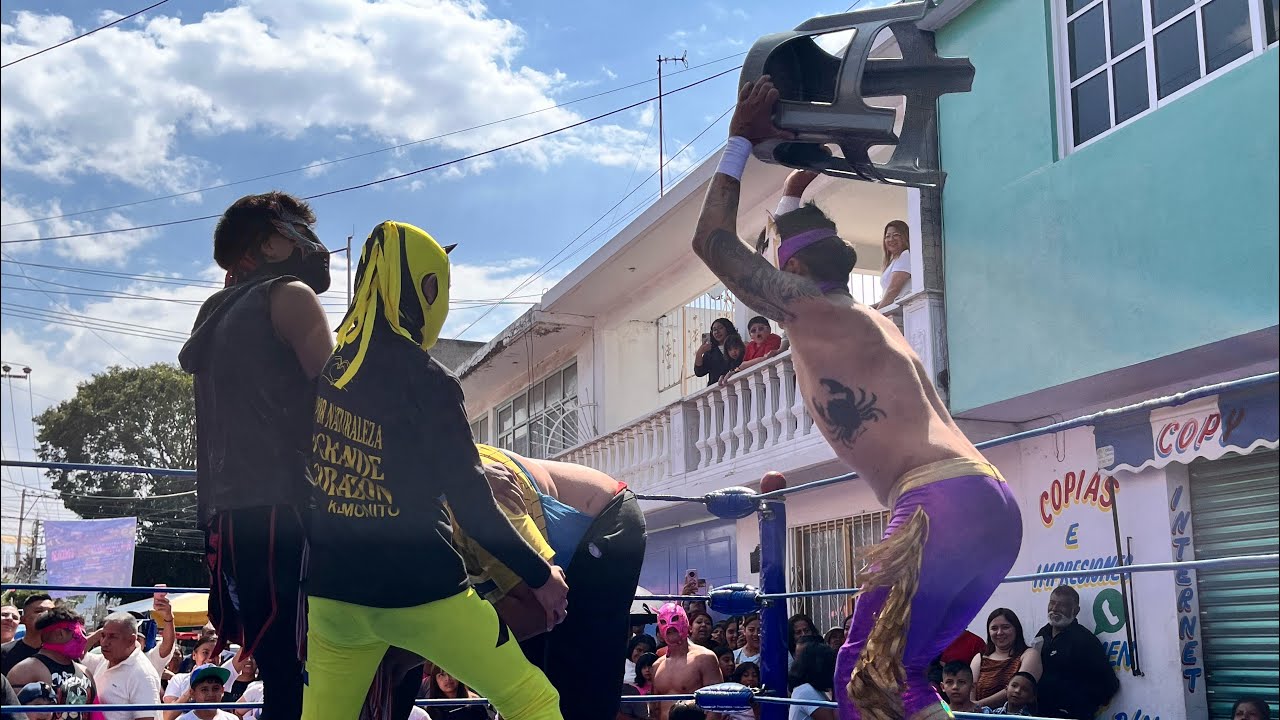 Golden Power, P. Diagonal y Caballero Fuego 🆚 Kid Laberinto, Rey Chispita y Genio Negro P. Cocolores