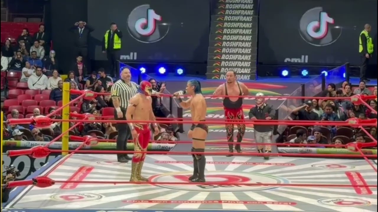 Yutani reta a Máscara Dorada por su campeonato y este lo llama “Chingu Amiga”