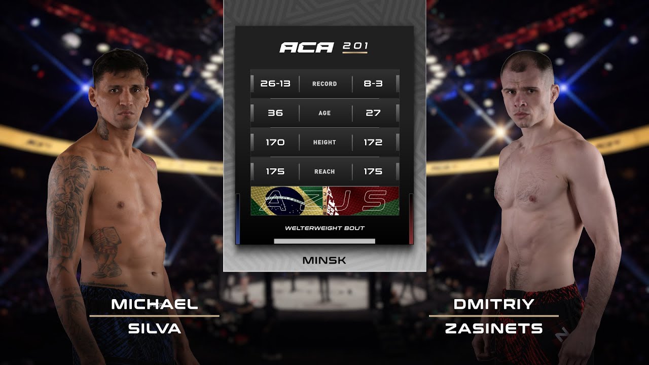 Мишель Сильва vs. Дмитрий Засинец | Michel Silva vs. Dzmitry Zasinets | ACA 201