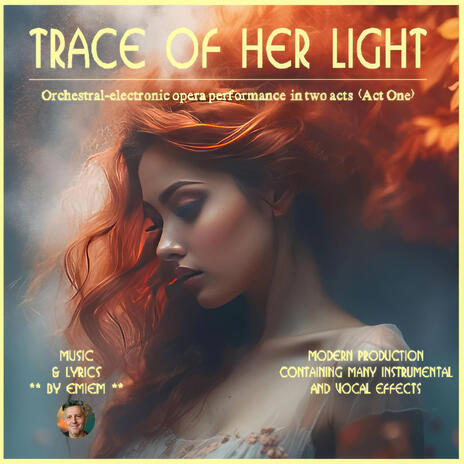 TRACE OF HER LIGHT (modern orchestral-electronic opera performance) Act 1 cover art