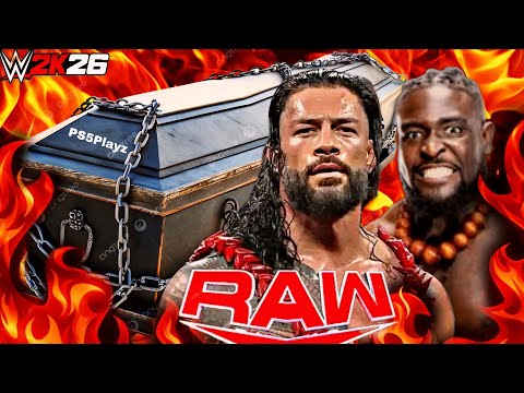 Roman Reigns vs Oba Femi Wwe Raw 07 April 2026 Casket WWE2K26 - PS5 4K Game Play #wwe2k26 #wwe