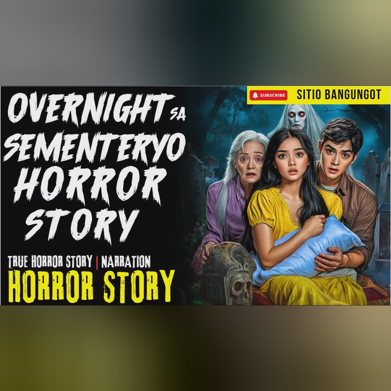 OVERNIGHT SA SEMENTERYO HORROR STORY | Tagalog Horror Stories cover art