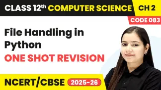 Class 12 Computer Science (Course Code: 083) - By Shraddha Mam | Complete CBSE Course | All Chapters Available (2026) poster