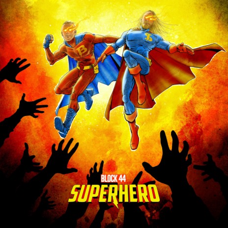 Superhero cover art