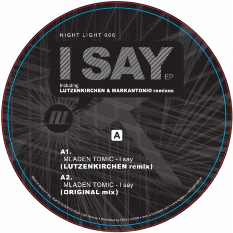 I Say (Lutzenkirchen House Threatment) cover art