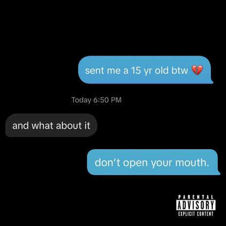 don't open your mouth. cover art