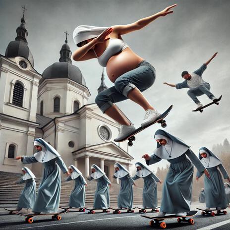 una mujer embarazada esta haciendo un ollie ft. Moonchild cover art