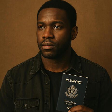 Black man Passport cover art