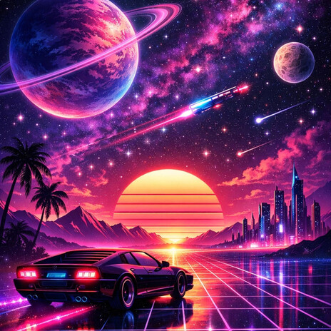 Neon Lights On The UFO