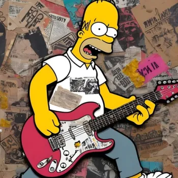 Homer Simpson Punk Anthem cover art