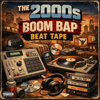 2000s boom bap beat cover art