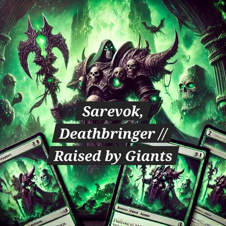 Sarevok, Deathbringer and Raised by Giants cover art