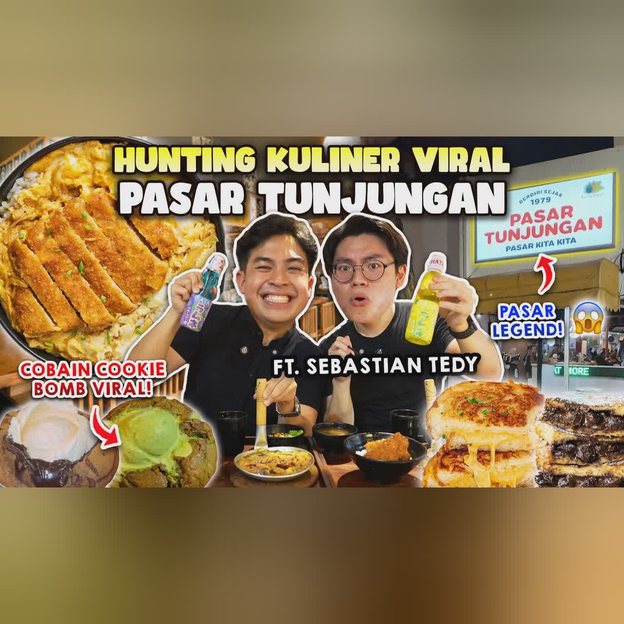 HUNTING MAKANAN VIRAL DI PASAR TUNJUNGAN!! FT. YOUTUBER DARI TAIWAN (SEBASTIAN TEDY) cover art