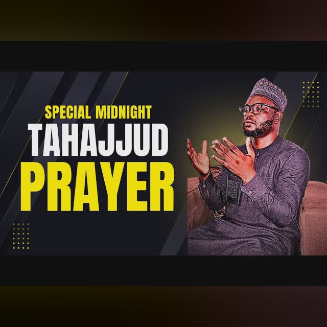 MIDNIGHT PRAYER: Tahaajjud Supplications & Adhkar for Spiritual Renewal (English & Yoruba) cover art
