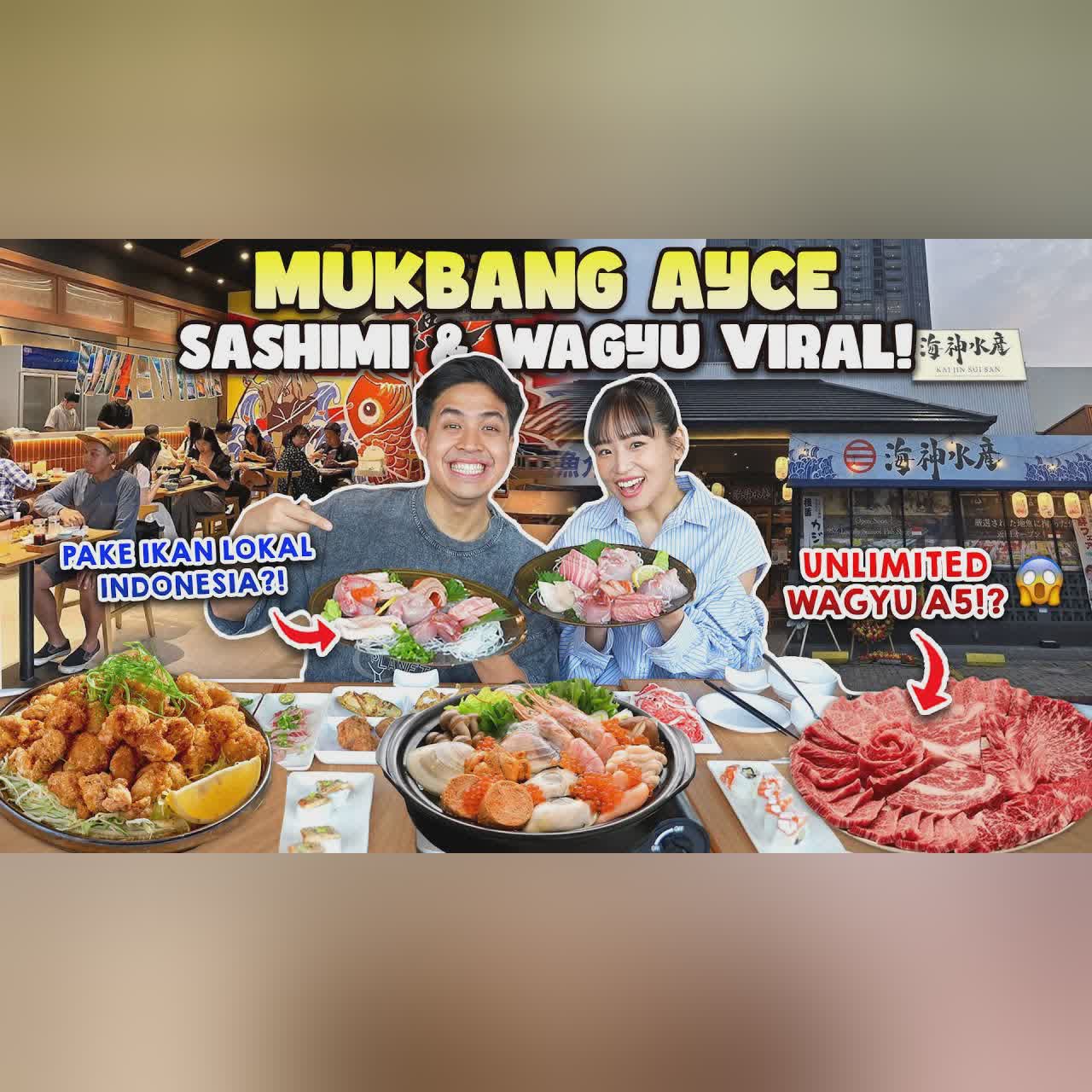 WOW! MUKBANG AYCE SASHIMI & WAGYU A5 VIRAL!! GAK RUGI NIH RESTORAN? | JEROME HARUKA VLOG cover art