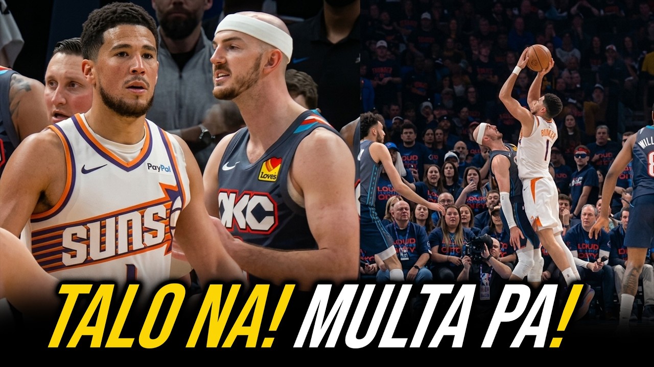PINA-TECHNICAL ni Alex Caruso si Devin Booker, HINDI MANANALO Ang SUNS sa Tawagan vs Thunder cover art