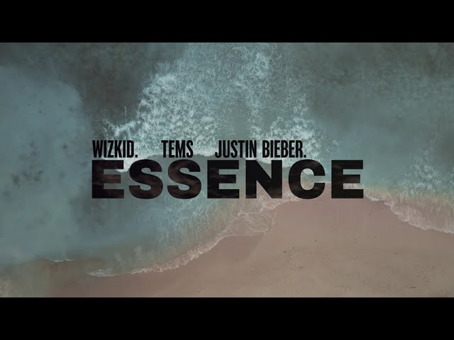 "Essence" (Remix) - WizKid -  [feat. Justin Bieber & Tems] (Lyric Video) cover art