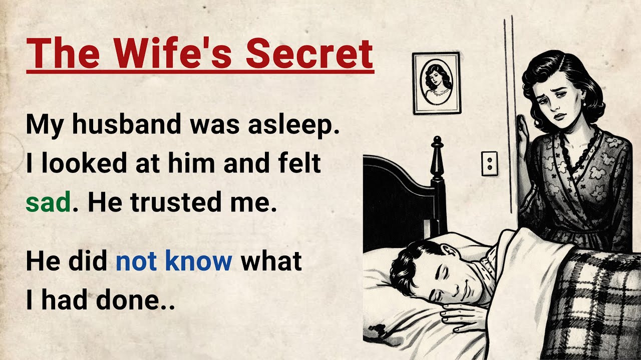 Learn English through Stories Level 3 ⭐ The Wife's Secret - Emotional English Story for Listening cover art