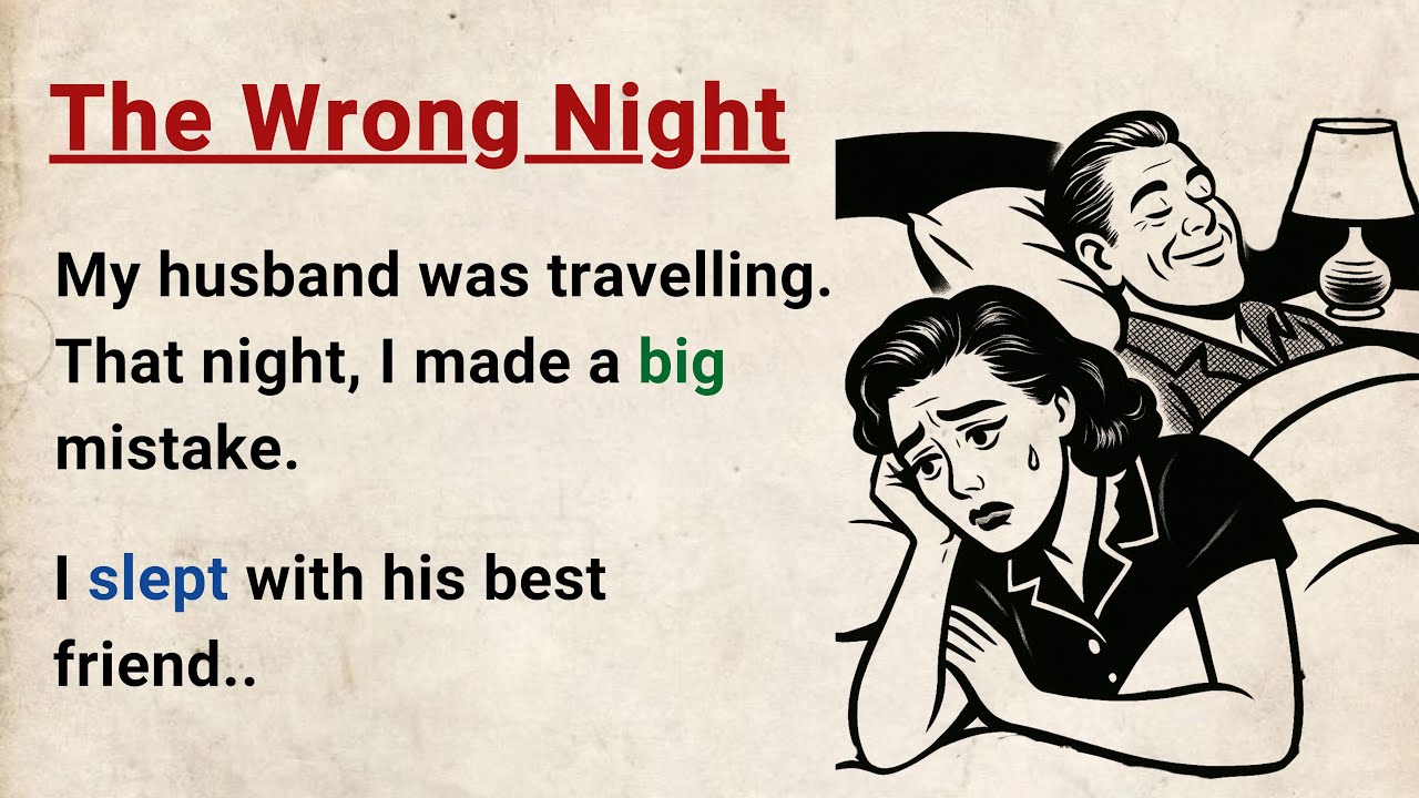 Learn English through Stories Level 3 ⭐ The Wrong Night - Emotional English Story for Listening Prac cover art