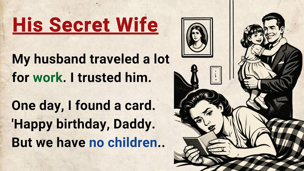 Learn English through Stories Level 3 ⭐ His Secret Wife - Emotional English Story for Listening cover art