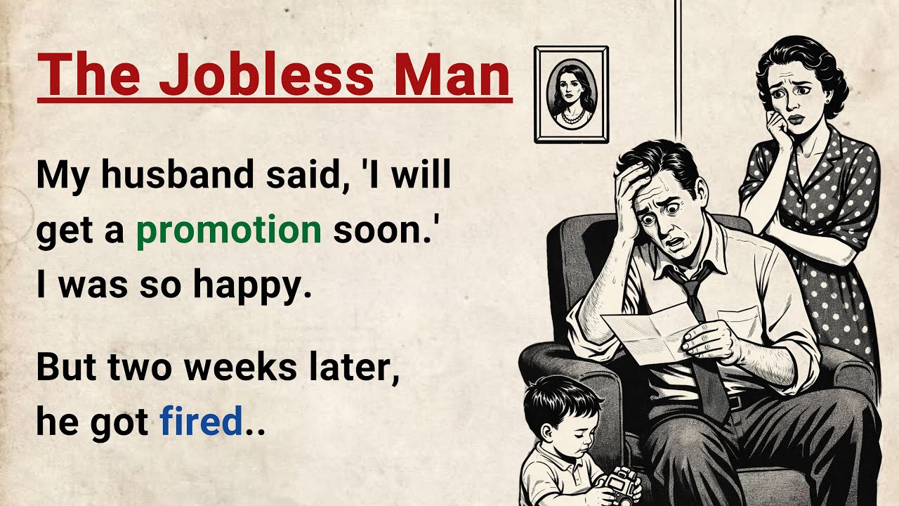 Learn English through Stories Level 3 ⭐ The Jobless Man - Emotional English Story for Listening cover art
