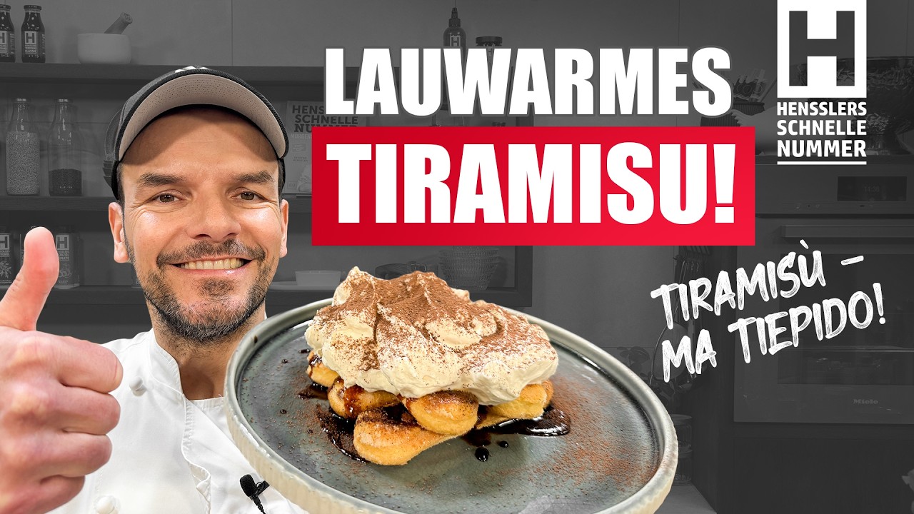 Lauwarmes Tiramisu mit Espresso-Karamell