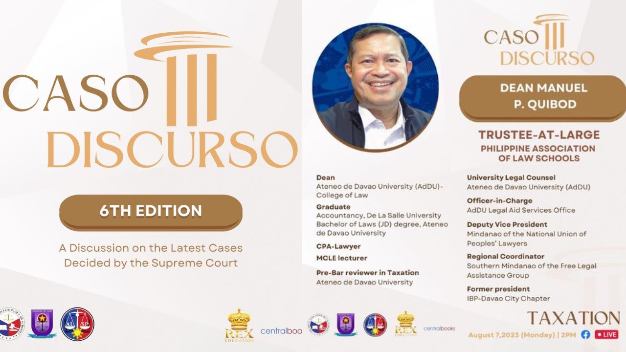 TAXATION LAW | Caso Discurso: 6th Edition cover art