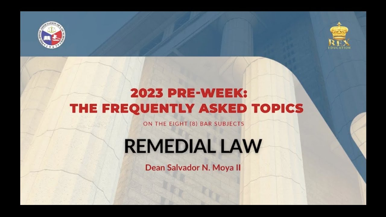 2023 Pre-Week: The FAQs | REMEDIAL LAW cover art